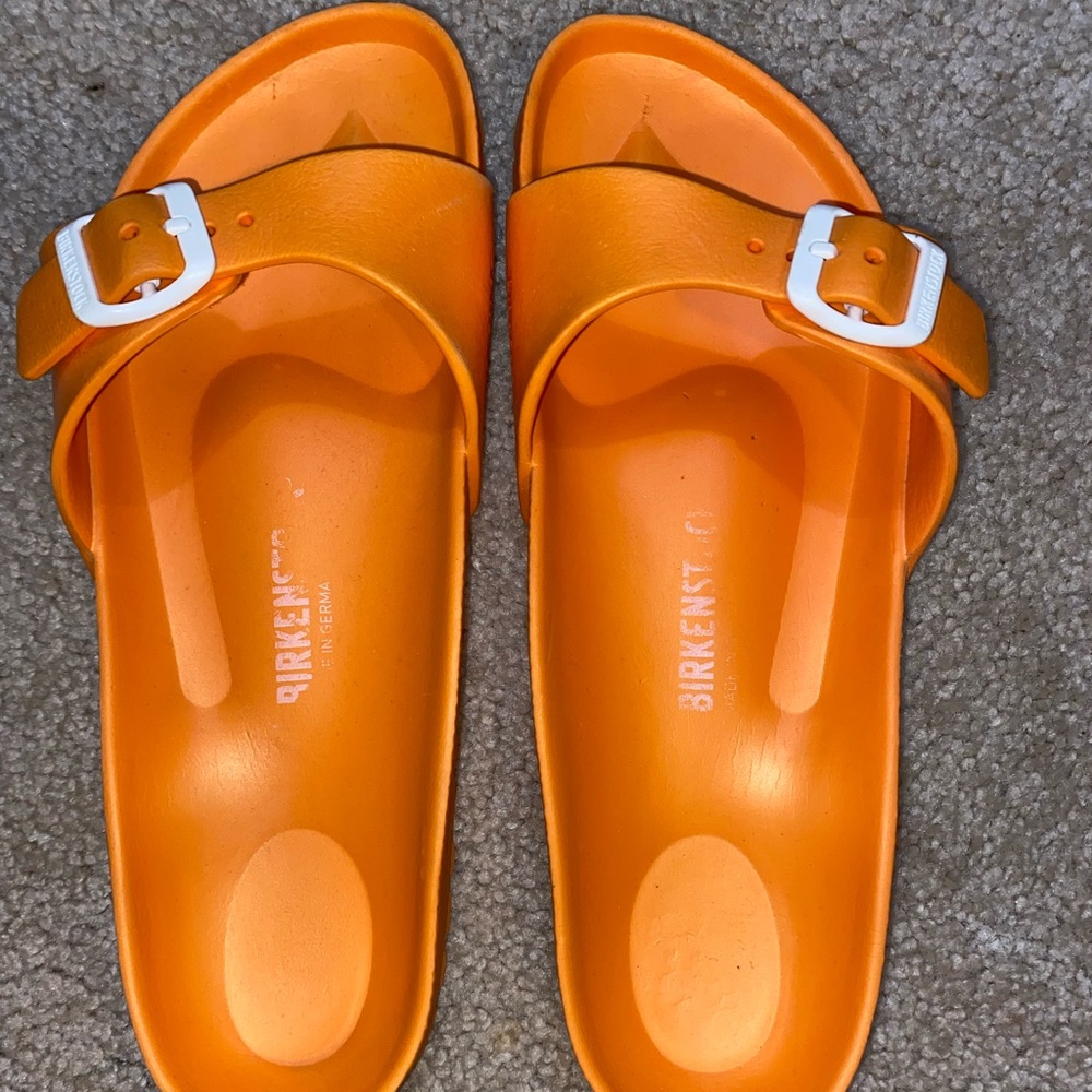 Orange Birkenstock Slides